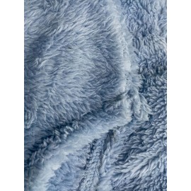 Solid Fuzzy Sweatshirts, Casual Crew Neck Long Sleeve Sweatshirt With Pockets, Women's Clothing