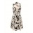 Abstract Print Button Front Sleeveless Dress, Casual Tie-waist Lapel Dress For Spring & Summer, Women's Clothing