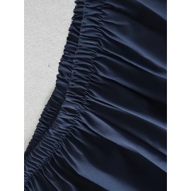 Y2K Loose Pants, Elastic Waist Casual Quick Dry Pants For Spring & Summer, Women's Clothing